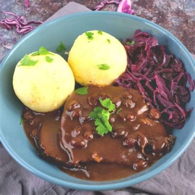  Rheinischer Sauerbraten! Suuret maut ja pehmeä koostumus yhdistyvät herkullisessa saksalaisessa klassikossa